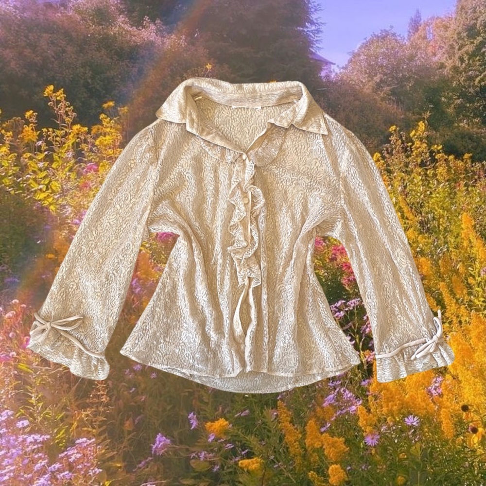 Vintage 90s Ruffle Top